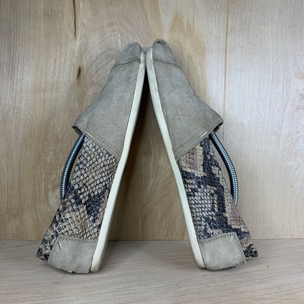 Toms Microsuede & Snake Print Flat - image 5